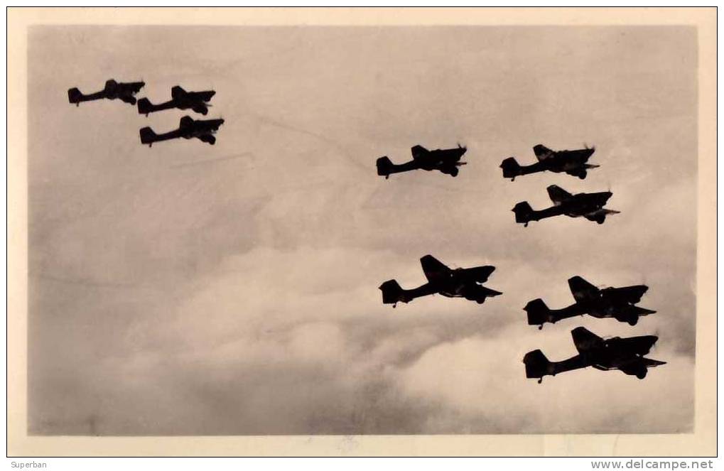 AVIATION MILITAIRE : GERMANY - UNSERE LUFTWAFFE : AVIONS JUNKERS JU 87 - CARTE ´VRAIE PHOTO´ - ANNÉE: ENV. 1940 (d-147) - 1939-1945: 2nd War