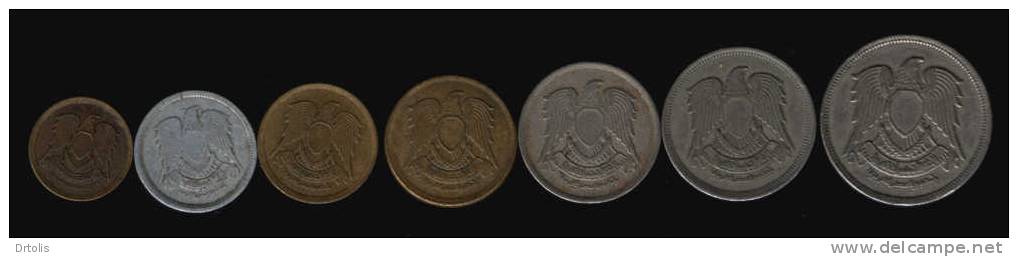 EGYPT / 7 DIFFERENT COINS / 2 SCANS. - Egypte