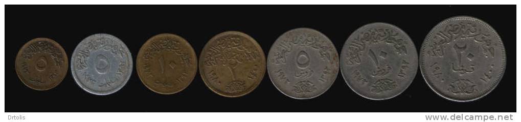 EGYPT / 7 DIFFERENT COINS / 2 SCANS. - Egipto