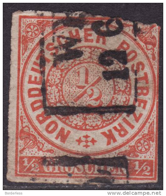 ALLEMAGNE  /  CONFEDERATION DU NORD  /  1868  /  1/2 G  /  Y&T N° 3 (o) USED - Used