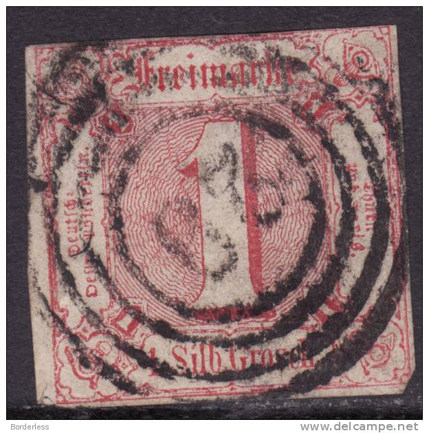 ALLEMAGNE  /  TOUR ET TAXIS  /  1862  /  1 S  /  Y&T N° 17 (o) USED - Oblitérés