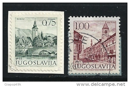 ● JUGOSLAVIA - 1971 - Turistica  N. 1314 A / 15 A  Usati  - Cat. ? €  - Lotto  N. 352 - Used Stamps