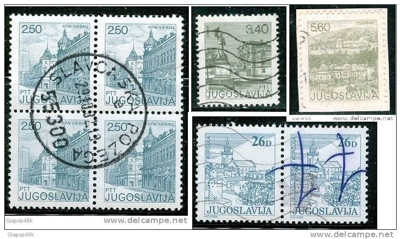 ● JUGOSLAVIA - 1977 - Turistica  N. 1583  Usati  - Cat.? €  - L. 362 /67 /68 /70 - Used Stamps
