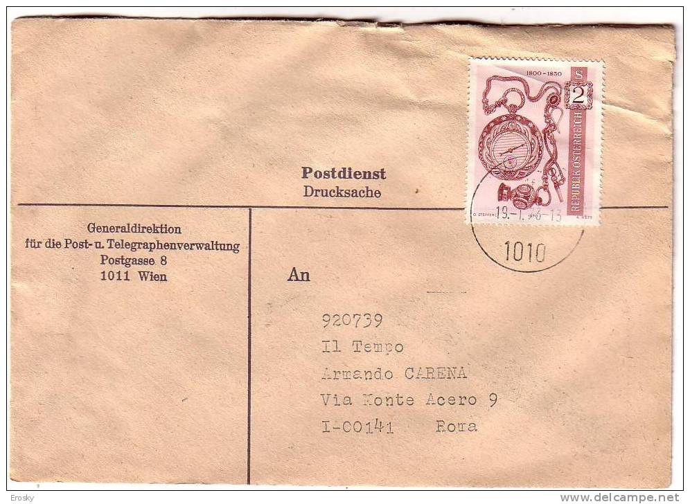 F1291 - AUSTRIA LETTER TO ITALY 19/1/1973 - Lettres & Documents