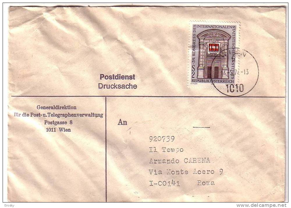 F1293 - AUSTRIA LETTER TO ITALY 14/5/1974 - Lettres & Documents