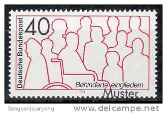 Specimen ( Muestra, Muster ), Germany Sc1133 Handicapped People, Handicapé - Behinderungen