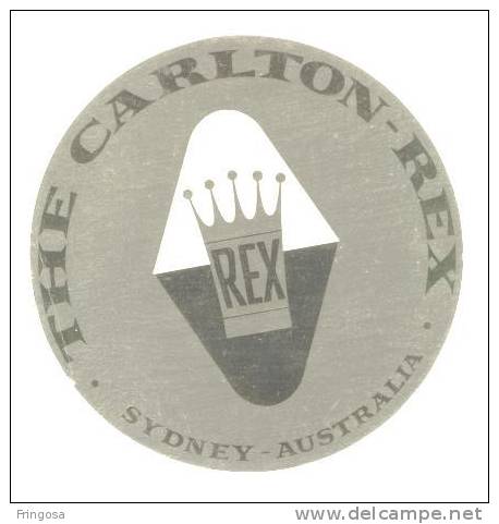 Luggage Label - Hotel The Carlton Rex - Sydney - : Caixa #4 - Hotel Labels