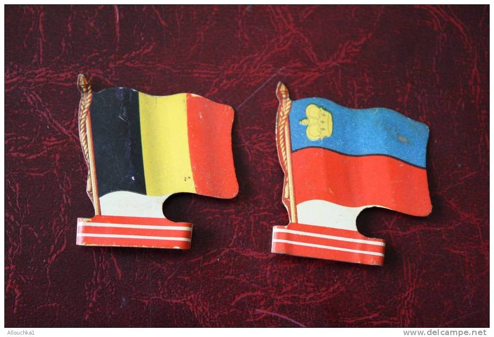 BELGIQUE LIECHTENSTEIN-COLLECTION L'ALSACIENNE BISCUITS -TOLE PEINTE ???? DRAPEAUX FLAGS BANDERA FAHNE BANDIERA ???? ? - Recordatorios