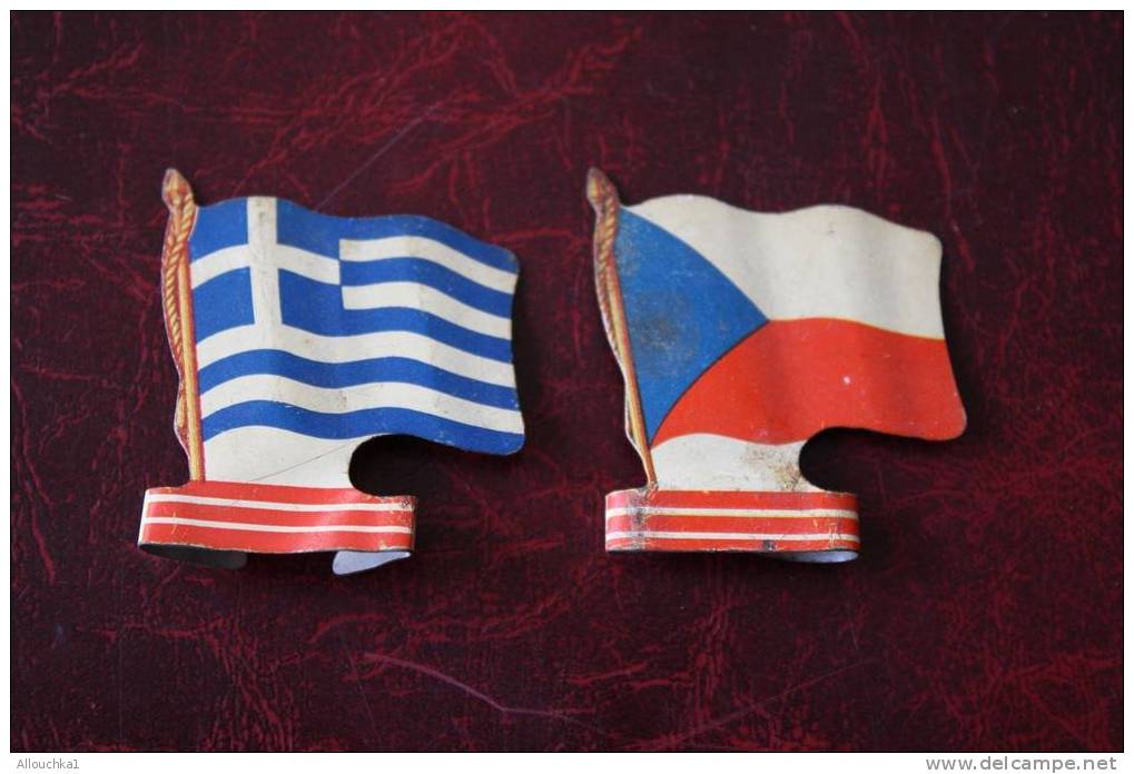 GRECE TCHECOSLOVAQUIE  COLLECTION L'ALSACIENNE BISCUITS -TOLE PEINTE ???? DRAPEAUX FLAGS BANDERA FAHNE BANDIERA ???? ? - Oggetti 'Ricordo Di'