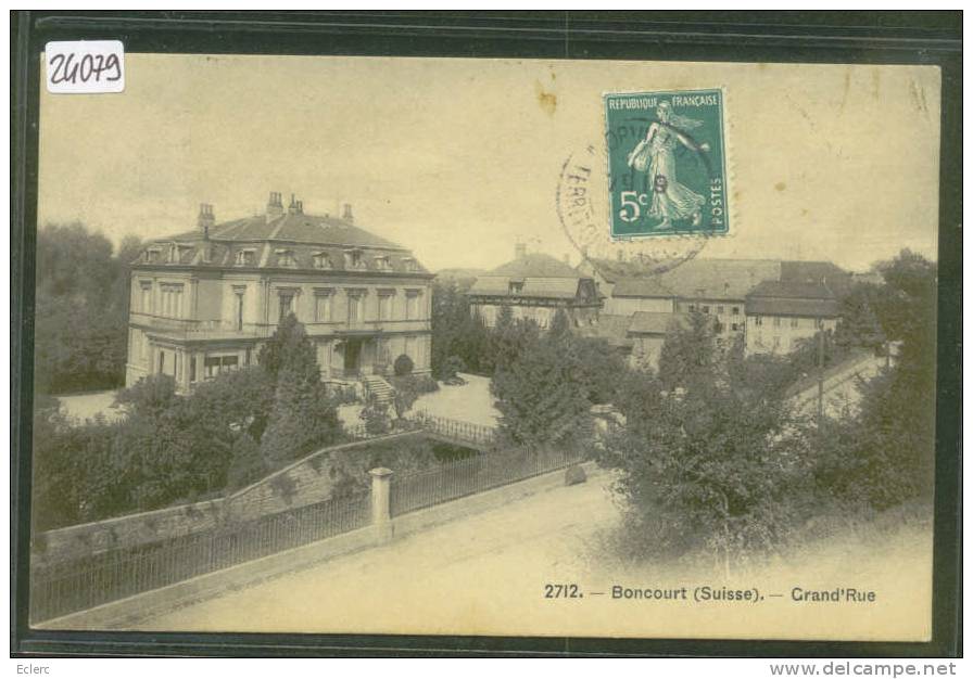 BONCOURT - GRAND RUE  - TB - Boncourt