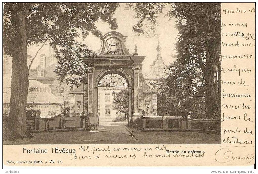 Fontaine Lévéque Entrée Du Chateau - Fontaine-l'Evêque