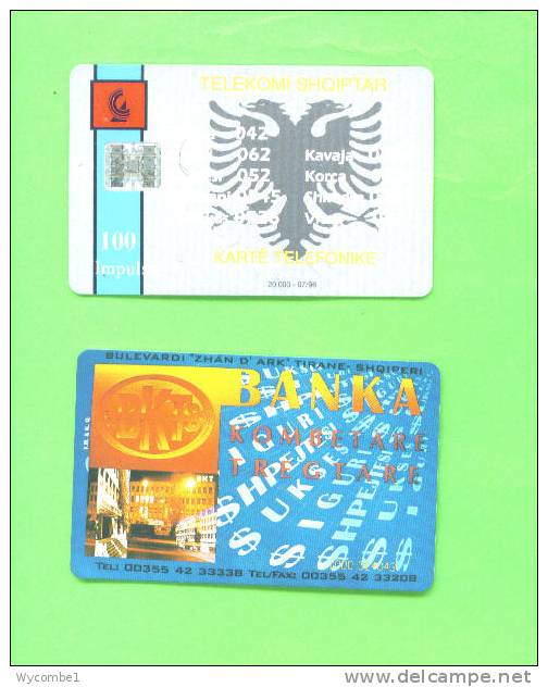 ALBANIA - Chip Phonecard/BKT Bank 100 Units* - Albania