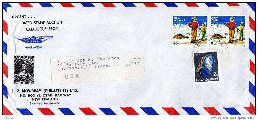 2021. Carta Aerea OTAKI RAILWAY (nueva Zelanda) 1984 - Briefe U. Dokumente