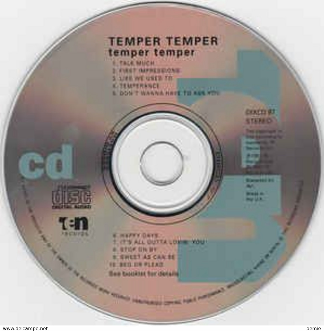 TEMPER TEMPER   °  CD ALBUM NEUF SOUS CELLOPHANE - Rap & Hip Hop