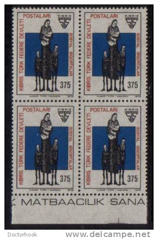 TURKEY--NORTHERN CYPRUS   Scott #  52-4**  VF MINT NH Blks.of 4 - Unused Stamps