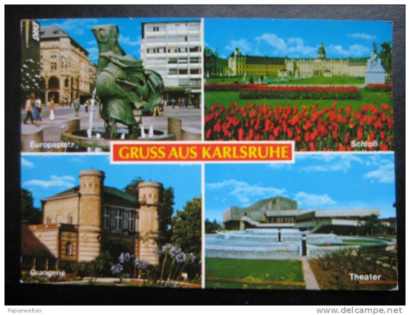 Karlsruhe - Mehrbildkarte "Gruss Aus Karlsruhe" - Karlsruhe