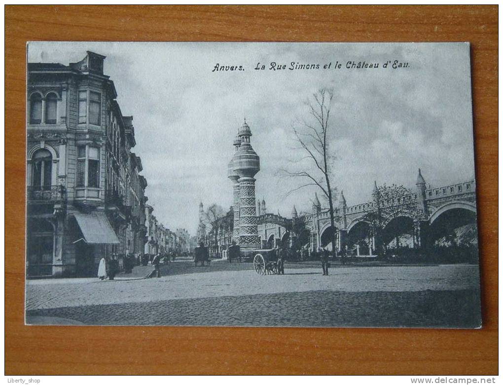 La Rue Simons Et Le Château D'Eau / Anno 1909 ( Zie Foto Details ) !! - Ecoles