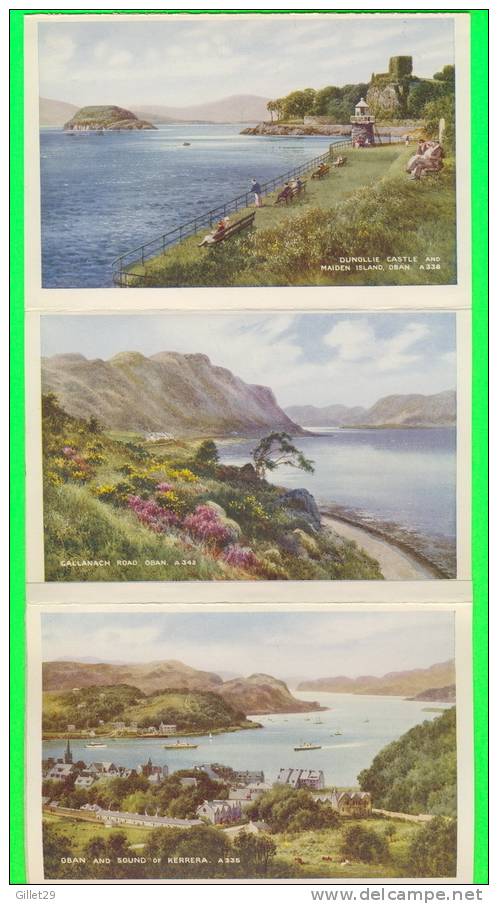 OBAN, ARGYLLSHIRE, SCOTLAND - LETTER CARD, 10 VIEW - ART-COLOUR - VALENTINES'S SERIES - - Argyllshire