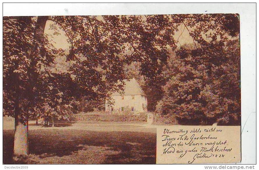 Z4562 Germany Thuringe Thuringia Wiemar Goethes Gartenhaus Im Park Uncirculated - Weimar