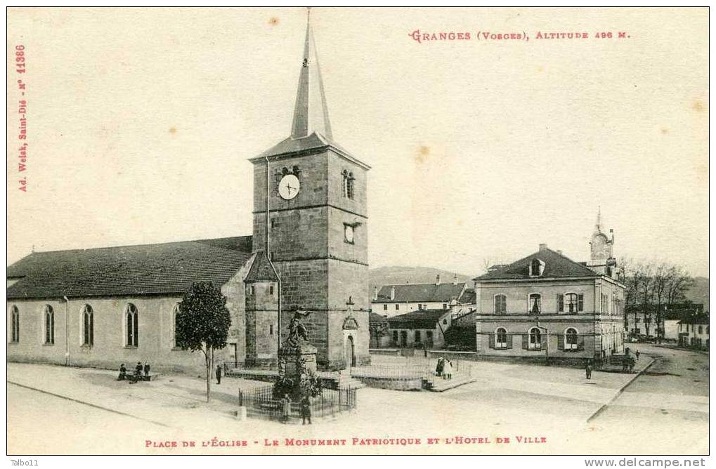 Granges Place De L'église Hotel De Ville - Granges Sur Vologne