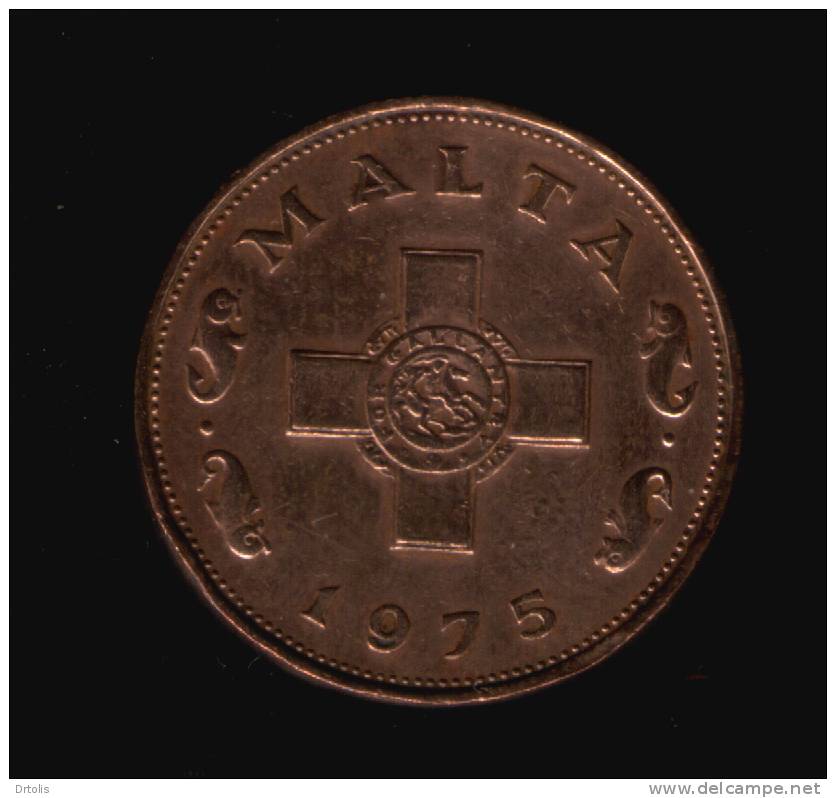 MALTA / 1975 / ONE CENT / 2 SCANS. - Malte