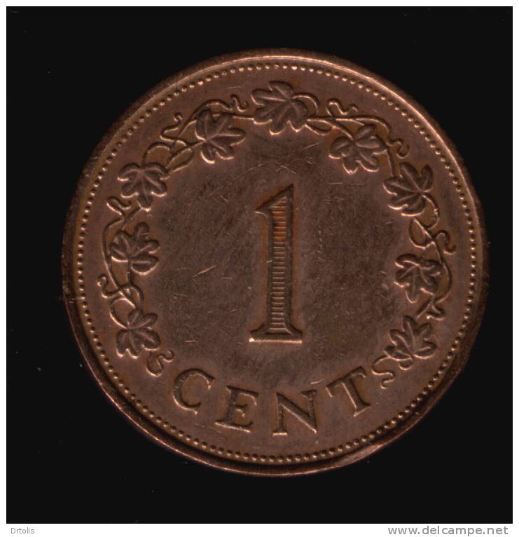 MALTA / 1975 / ONE CENT / 2 SCANS. - Malte