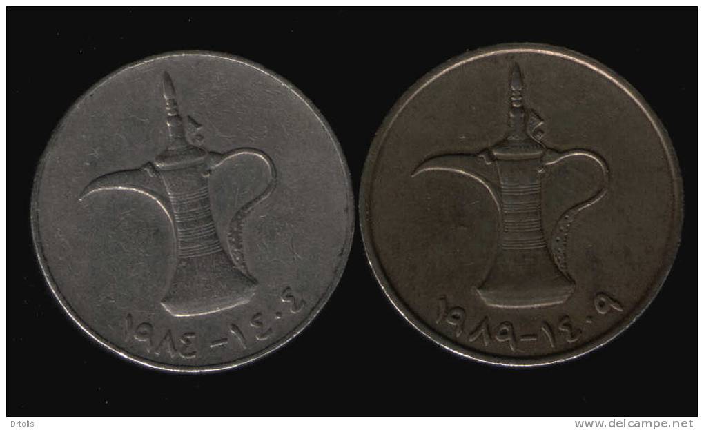 UNITED ARAB EMIRATES / 1984 & 1989 / 1 DIRHAM / 2 SCANS. - Verenigde Arabische Emiraten