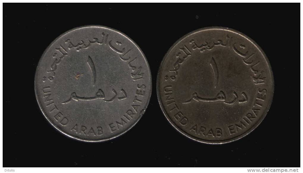 UNITED ARAB EMIRATES / 1984 & 1989 / 1 DIRHAM / 2 SCANS. - United Arab Emirates