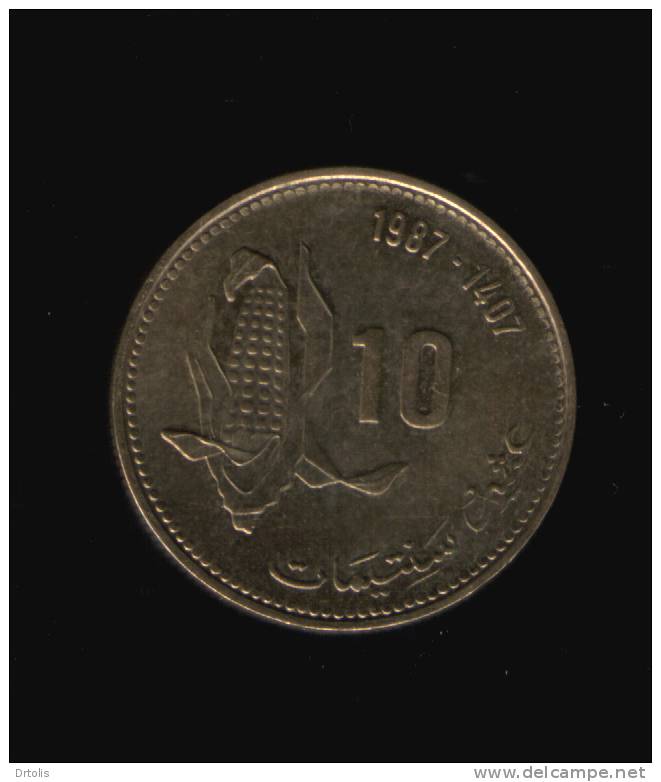 MOROCCO / 1987 / 10 CENTIMES / 2 SCANS. - Morocco