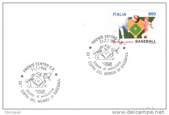 1998  Italia   Firenze  Coppa Mondo Baseball - Base-Ball