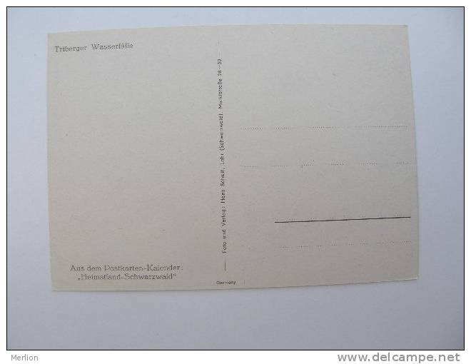 Triberg Schwarzwald  VF  Cca 1940-50's   D55960 - Triberg