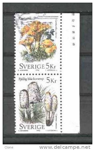 1974-1976  (paire Verticale) : Flore - Champignons (o). - Used Stamps