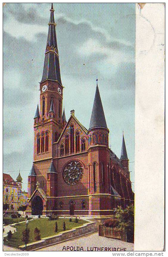 Z4585 Germany Thuringe Thuringia Apolda Lutherkirche Circulated 1905 Good Shape - Apolda