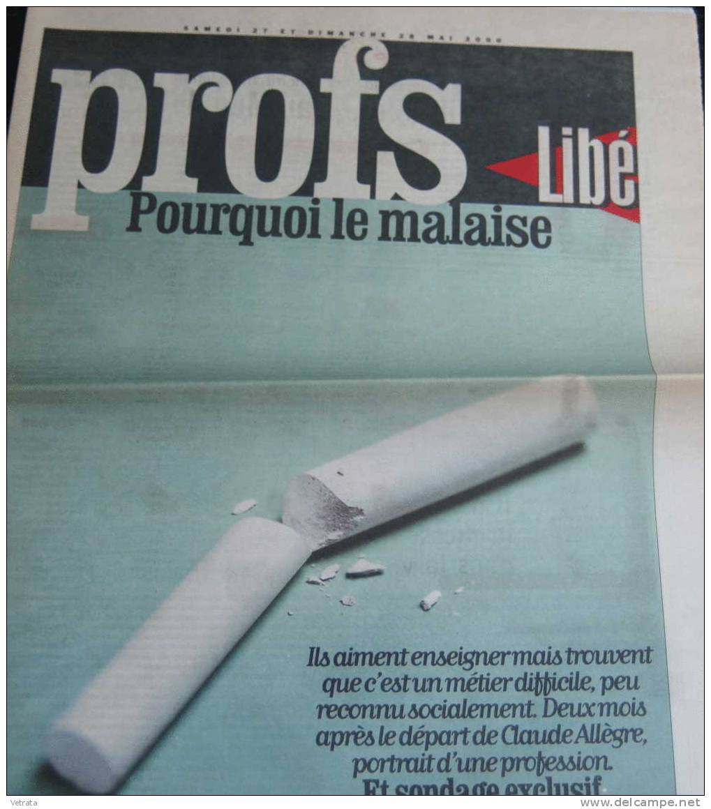 Libération, Supplément Au Numéro Du 27 Mai 2000 : Profs, Pourquoi Le Malaise - Musik