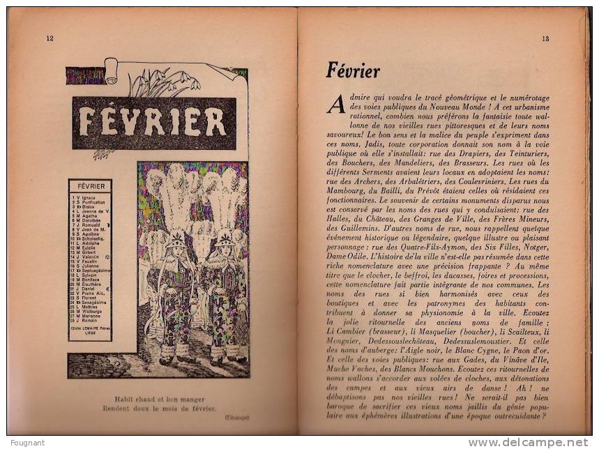 BELGIQUE:1957:ALMANACH WALLON.128 Pages.Croquis.Bon état Moyen. - Belgique