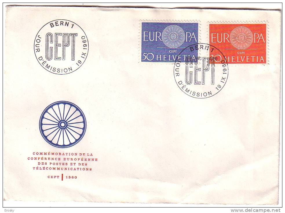 PGL 2044 - EUROPA CEPT SWITZERLAND 1960 FDC - 1960