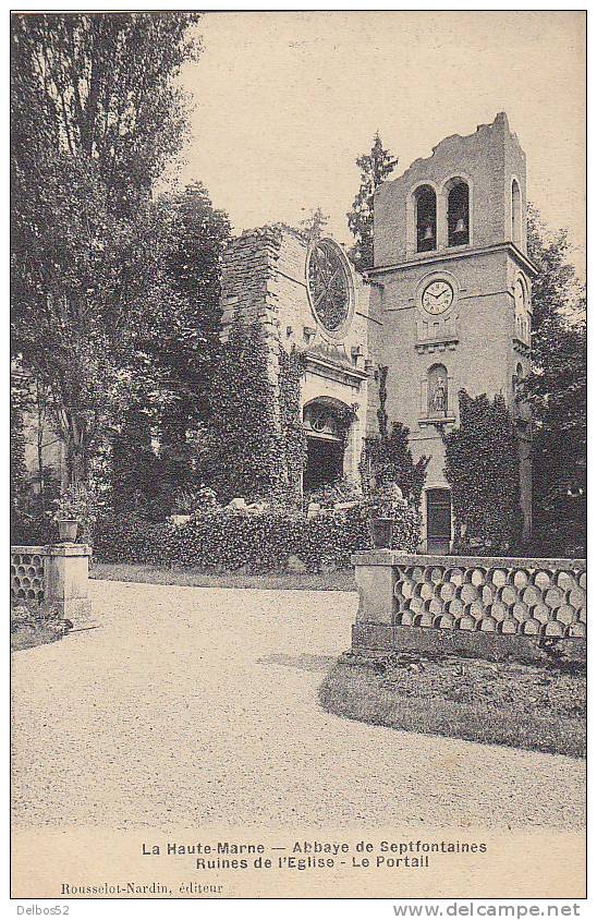 Andelot - Abbaye De  Septfontaines  Ruines De L' Eglise - Le Portail - Andelot Blancheville