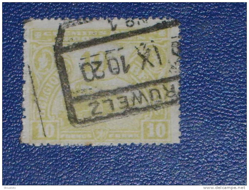 (256) CF 124 (10F Jaune-canari) Oblitérés COB 19.50€ - 1905-1934