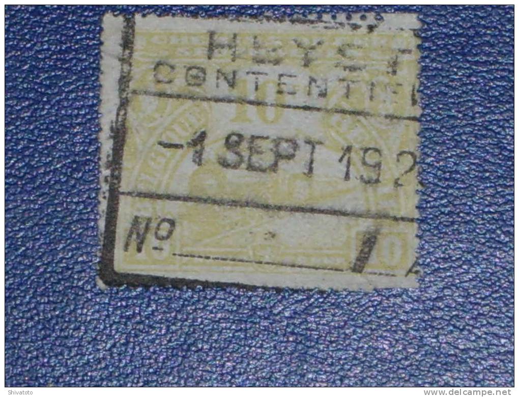 (256) CF 124 (10F Jaune-canari) Oblitéré Heyst COB 19.50€ - 1905-1934