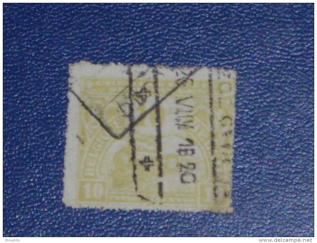 (256) CF 124 (10F Jaune-canari) Oblitéré COB 19.50€ - 1905-1934