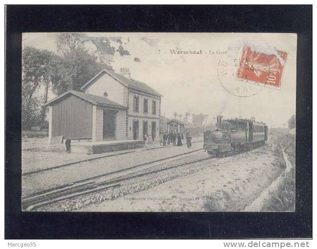 Wormhout La Gare édit. Dequidt Lout Train Tramway à Vapeur Attention Voir état - Wormhout