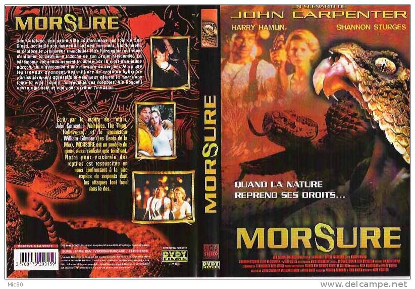 DVD Zone 2 "Morsure" NEUF - Action, Adventure