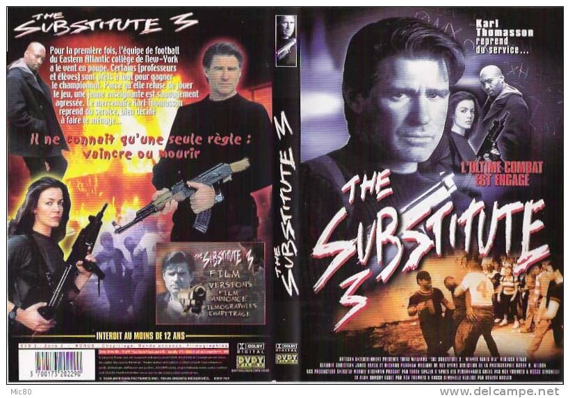 DVD Zone 2 "The Substitute 3" NEUF - Action, Aventure