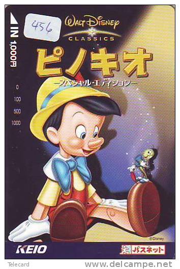 DISNEY Prepaidcard Japan (456) PINOCCHIO *   Prepaid Karte Japan * Carte Prepayee Japon - Disney