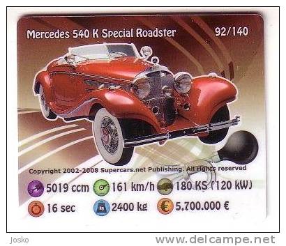 MERCEDES 540 K SPECIAL ROADSTER Oldtimer Old Timer Ancien Anciano Vintage Veterano ( Kroatien ) Car Automobile Auto Cars - Sonstige & Ohne Zuordnung