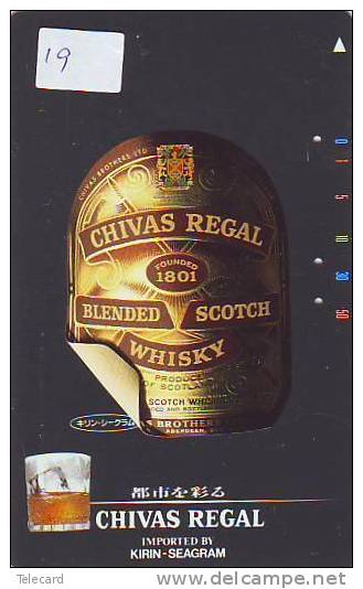 Télécarte  JAPON  (19) CHIVAS REGAL *  Cognac * WhIskey *  Telefonkarte Phonecard Japan - Werbung