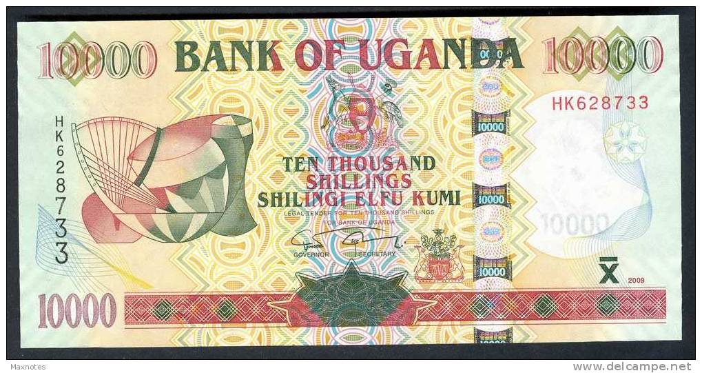 UGANDA : Banconota 10000 Scellini - PNew - 2009 - FDS - Ouganda