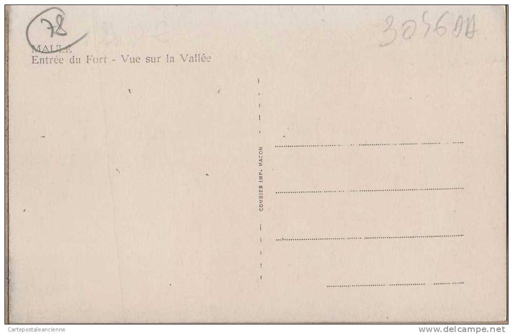 78 MAULE ENTREE FORT VUE VALLEE 1940s ¤ CIM COMBIER ¤ YVELINES ¤3046AA - Maule