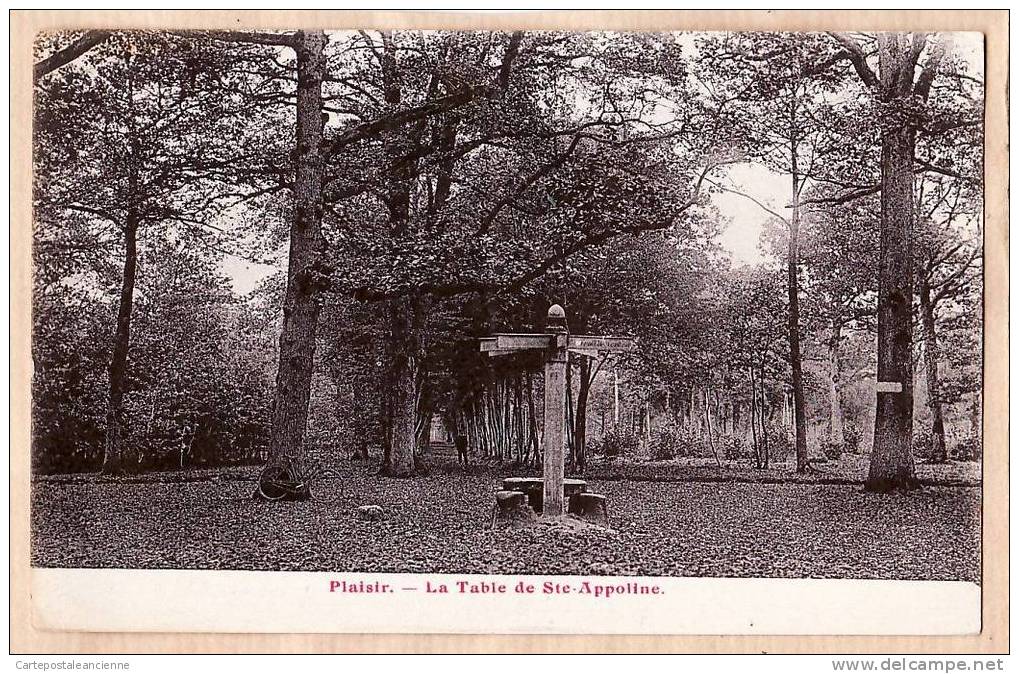 78 PLAISIR TABLE Sainte APPOLINE 1910s ¤ Simi Bromure BREGER ¤ YVELINES ¤3048AA - Plaisir