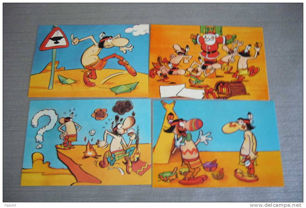 Serie De 8 Cartes Postales (les Petits Indiens) Ill. GARCIA - Postcards